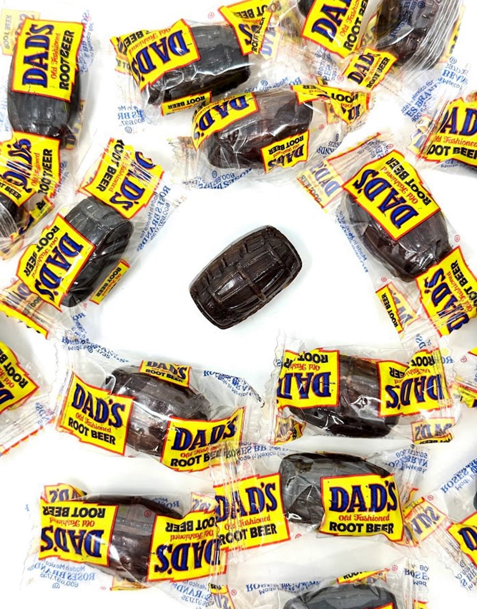 SweetGourmet Dad's Root Beer Barrels Hard Candy | Old-Fashioned Candies Wrapped | 4 Pounds