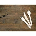 thumbnail image 3 of Concession Essentials Disposable Wooden Cutlery Spoons, Compostable and Earth Friendly, 6.25 Inch Length - Pack of 100 Spoons, 3 of 3