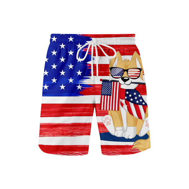 FABOTD Boy's and Mens Beach Shorts Independence Day Beach Shorts