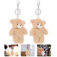 thumbnail image 2 of Shisuyan 2pcs Plush Bear Keychain Stuffed Animal Keychain Key Ring Backpack Bag Hanging Decor, 2 of 8