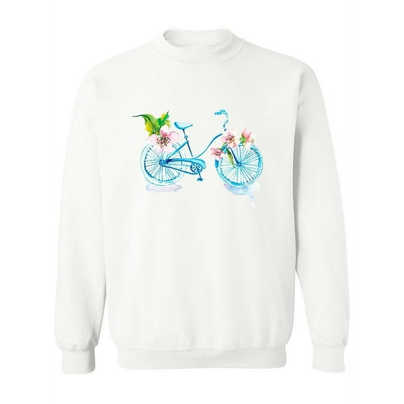 Watercolor Bicycle . Sweatshirt Women -Image by Shutterstock, Female Small