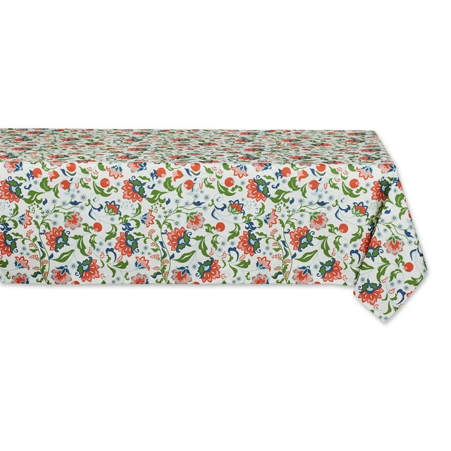 Design Imports CAMZ12989 DII Garden Floral Print Outdoor Tablecloth