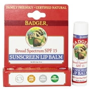 Badger - Sunblock Lip Balm Water Resistant 15 SPF - 0.15 oz.