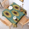 thumbnail image 2 of Blue Sunflower Pattern Square Tablecloth,Waterproof Square Table Cover,Wipeable Spillproof Washable Table Cover for Home Kitchen Party Decor 52"x52"(132x132cm), 2 of 6