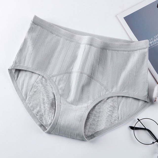Bragas Menstruales De Las Mujeres Fisiológicas Pantalones De Algodón Suave Impermeable Más El Tamaño De La Ropa Interior Mediados Cinturapangjing