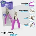thumbnail image 7 of Enday 1/4” Paper Single Hole Puncher Home Office Supplies, Purple 2 Pack, 7 of 7