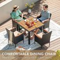 thumbnail image 4 of Devoko Outdoor Patio Dining Set, 5 PCS Outdoor Patio Furniture Set, Patio Conversation Set with Acacia Wood Table Top,attan Outd My Lux Decor Round, 4 of 7