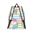 thumbnail image 2 of Naloa Cute Unicorn Canvas Backpack for Men Women Rucksack Casual Travel Daypack College Tote Satchel Bookbag for Teens-Medium, 2 of 7