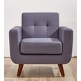 thumbnail image 3 of Zohaib 31.1'' Wide Tufted Linen Lounge Chair, 3 of 5
