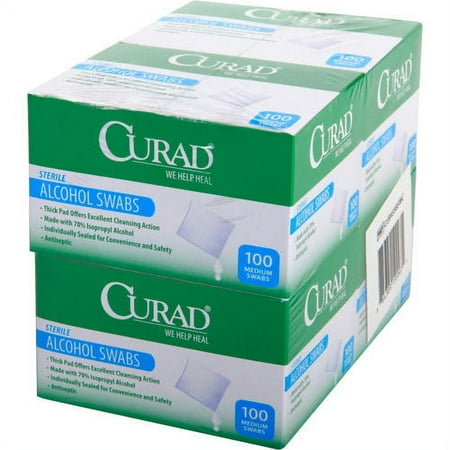 Curad Alcohol Prep Pads, 100 Count