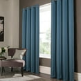 thumbnail image 4 of Olivia Gray PNL41191 84 in. Lucas Jacquard Blackout Grommet Panel, Teal, 4 of 5