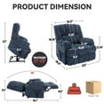 thumbnail image 5 of Holaki Dual Motor Heat Massage Infinite Position Up to 350 LBS Electric Power Lift Recliners with Power-Remote, 5 of 9