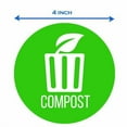 thumbnail image 3 of Vinyl Decals, Compost, 4" Diameter, Green/White, 3/Pack | Bundle of 2, 3 of 4
