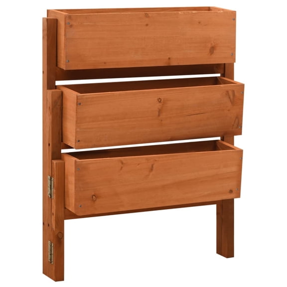 Casafoyer Garden Folding Planter Orange 23.6"x5.5"x29.5" Solid Firwood