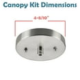 thumbnail image 3 of Aspen Creative 21518-42, Contemporary Fixture Canopy Kit, 4-3/4" Diameter, Brushed Nickel, 2 Pack, 3 of 4
