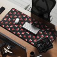 thumbnail image 2 of 35.4x15.7 Inch Gaming Mouse Pad, Non-Slip Stitched Rubber Desk Mat for Desktop & Laptop,Christmas Santa Hat Black Pattern, 2 of 6