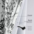 thumbnail image 4 of DriftAway Heather Curtain 84 Inches Long for Bedroom Blackout Thermal Insulated Curtains with Floral Botanical Patterns for Living Room 2 Panels Set Grommet 52Wx84L Charcoal Black and White, 4 of 8