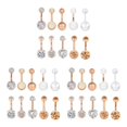 thumbnail image 3 of Guardoinrt 10PCS Lot Labret Tongue Barbells Jewelry Eyebrow Mix Rose Gold 3Set, 3 of 6