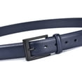 thumbnail image 4 of Beltox Men Blue Belt Casual Dress Jeans 1.25” Wide w Black Buckle 40, 4 of 6