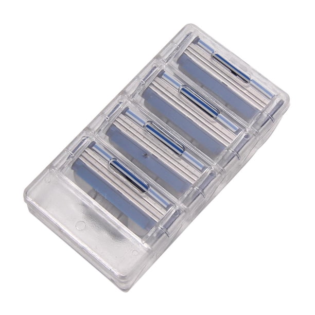 Juego 4 Cabezales Afeitar Manual Btafrte Hoja Afeitar Tres Capas Azul