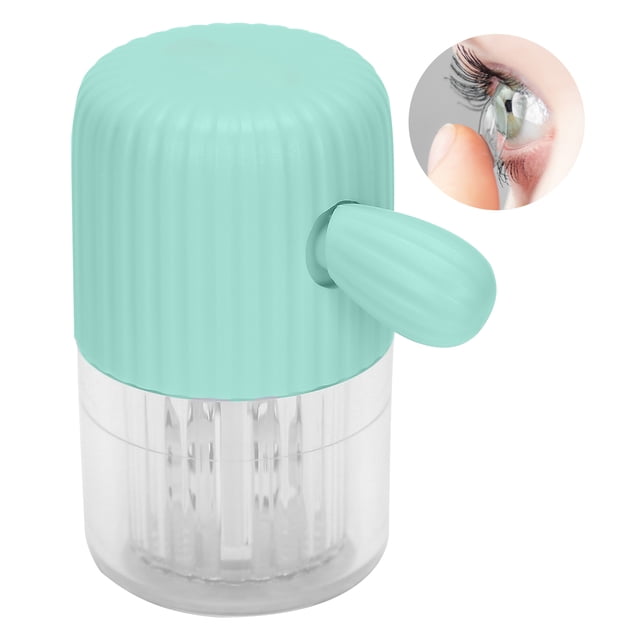 Limpiador de Lentes de Contacto Portátil, Arandela, Estuche de Limpieza Manual para Lentes de Contacto, Caja con Pinzas para Viajes Y Hogar(verde) Ecomeon no