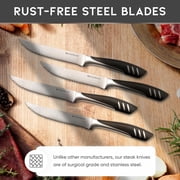Bellemain 4-Piece Steak Knives Set, Lightweight Kitchen Knives Set for Precise Cutting