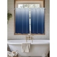 thumbnail image 7 of Tier Curtains 45 Inches Long, Navy Blue Ombre Window Treatment Curtain Drapes, Modern Abstract Art Gradient Aesthetics Window Half Privacy Curtains for Bedroom Bathroom, 42"x45", 2 Panels, 7 of 7