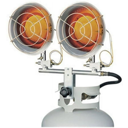 Two Saucer LP Tank Top Heater