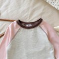 thumbnail image 7 of Child Girls Long Sleeve Shirts Soft & Cozy Pullover Tee Color Block Shirts for Girls Daily School Cute Tops Girls Shirts Size 3-4T, 7 of 7