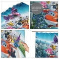 thumbnail image 3 of Cartoon For Super Wings Themed Shower Curtain for Bathroom Decor,Durable Waterproof Polyester Fabric,72x72 Inch with 12 Pack Hooks Washable Curtain Set, 3 of 5