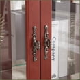 thumbnail image 3 of Curio Cabinet, American Retro Lighted Display with Tempered Glass Doors, Mirrored Back & Adjustable Shelves | Cherry | MDF+glass, 3 of 21