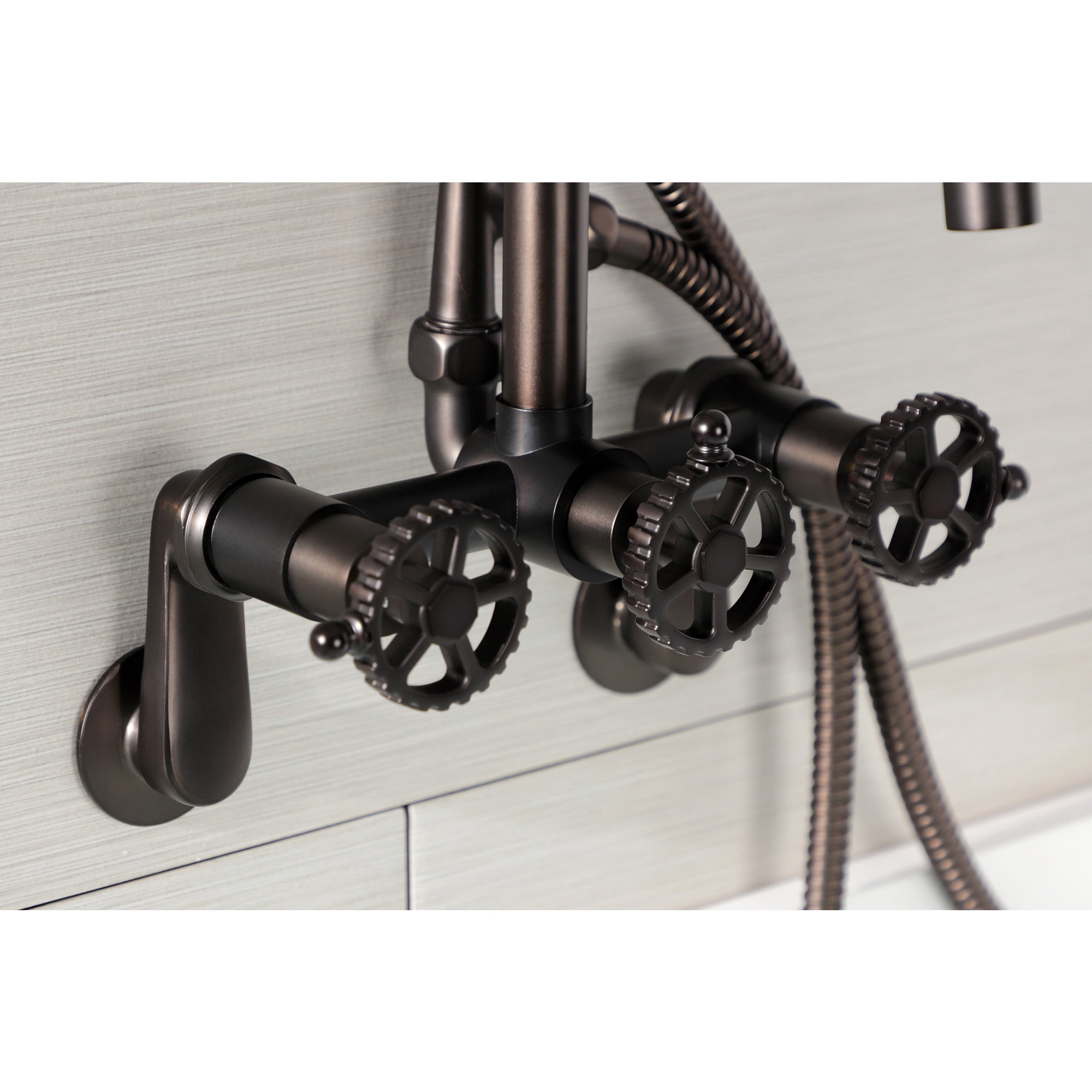 Kingston Brass AE8455CG Fuller Wall Mount Clawfoot Tub Faucet, Oil Rubbed Bronze