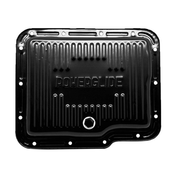 Cobra-Tek Compatible avec Chevy GM Powerglide Poêle de Transmission en Acier Noir avec Bouchon de Vidange