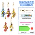 thumbnail image 2 of Cuadros Decorativos 5 uds., llaveros de arte de diamantes, arte artesanal 5D, adornos colgantes DIY de doble cara, regalos Wdftyju  embutido en tela, 2 of 3