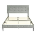thumbnail image 4 of DeCoro Cambridge Upholstered Wooden Platform Bed Frame with Headboard, King, 4 of 11
