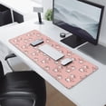 thumbnail image 2 of Long Mouse Pads for Desk,Pink Cow Pattern Desk Mats on Top Of Desks, Desk Mouse Pad Extra Large with 3mm Non-Slip Base and Stitched Edge for Gaming,Office,Work,Home 31.5"x11.8", 2 of 6