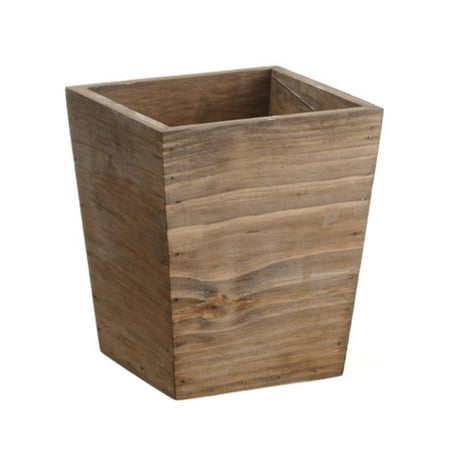 6.5" Country Rustic Natural Wood Storage Bin Container