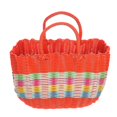 thumbnail image 2 of 1PC Vegetables Basket Plastic Woven Shopping Basket Gift Basket (Size M Random Color), 2 of 3