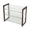 Organize It All 3 Tier Mesh Shelf 9 Pair Shoe Rack in Espresso