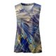 thumbnail image 5 of Camiseta holgada sin mangas con cuello redondo y estampado de flores informales de verano para mujer Pompotops lopia994384, 5 of 5
