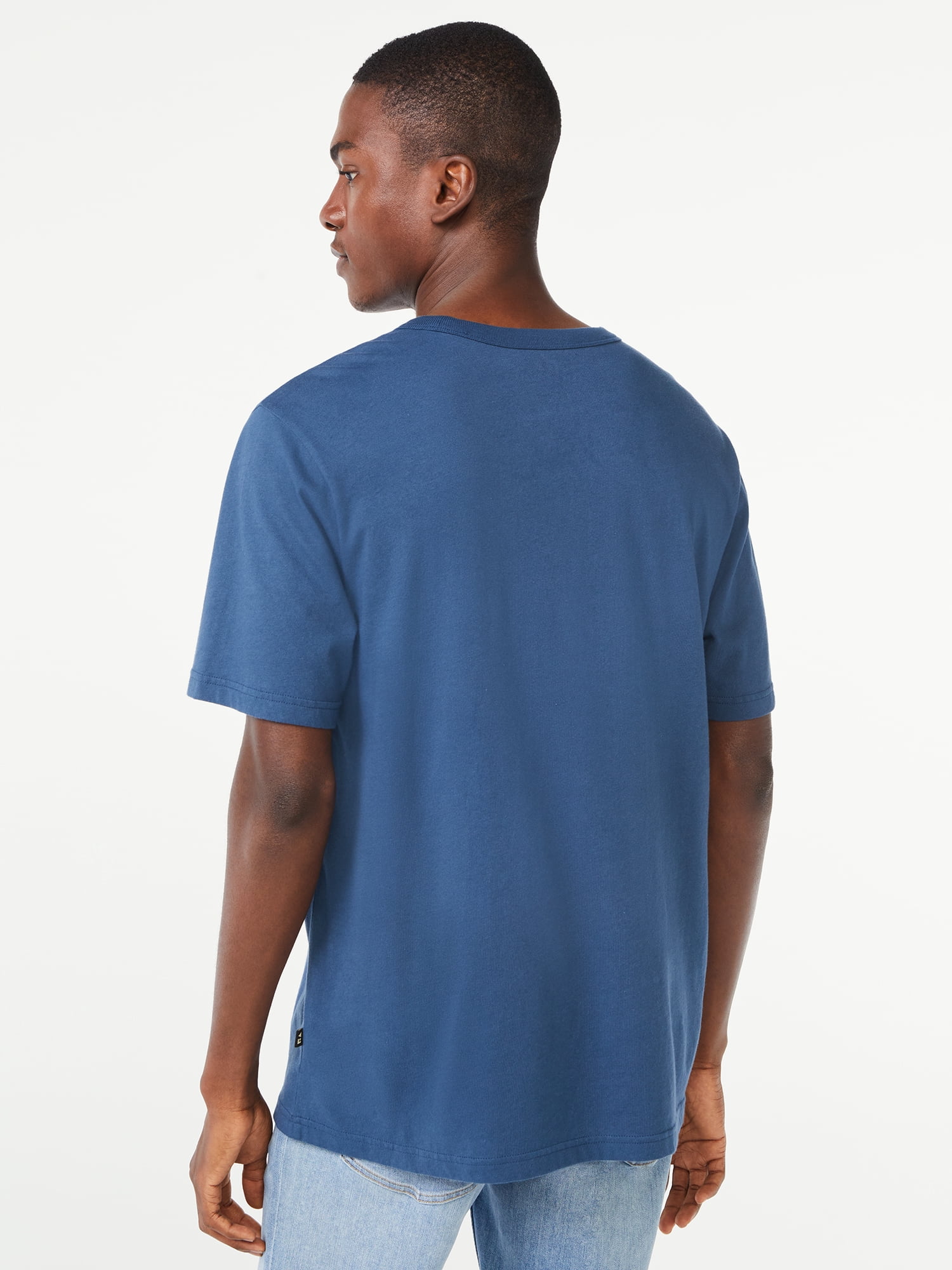Free Assembly Men’s Everyday Cotton Tee with Short Sleeves, Sizes S-3XL