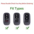 thumbnail image 2 of for Honda Key Fob Cover, Hard ABS Plastic Soft Coating Key Fob Case Compatible with 2022 2023 Honda Civic Accord Jade Honda Pilot CR-V XR-V HR-V City Accessories with Keychain (Black2), 2 of 7