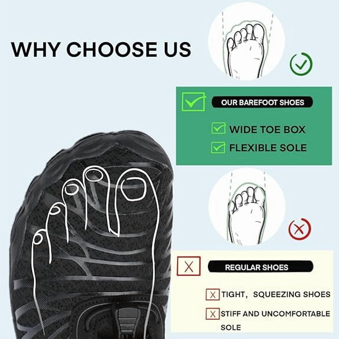 Hike Barefoot Shoes for Women Men Breathable & anti-slip Athletic Footwear Wide Toe Water Shoes