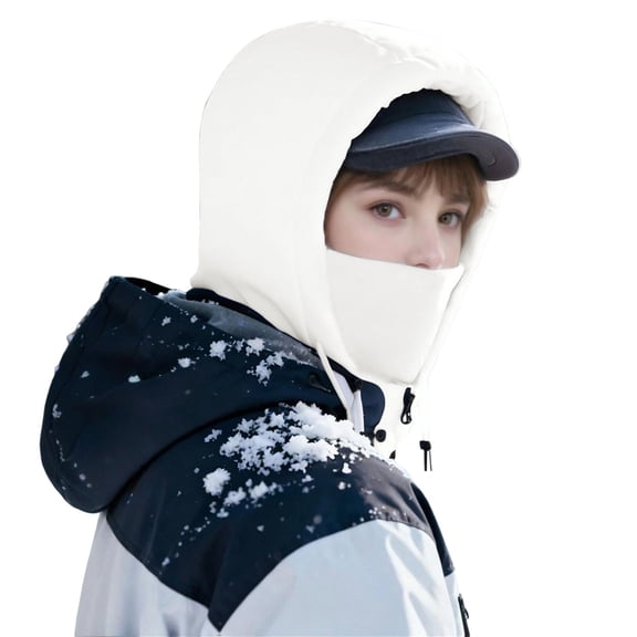 UTSJKR Unisex Three In One Multifunctional Thick Fleece Trapper Hat, Windproof Cold Proof Design, Outdoor Cycling Skiing All Weather Warm Headgear Beige