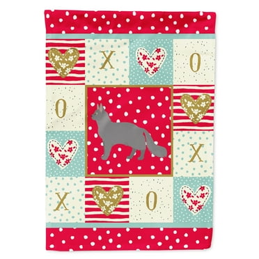 Carolines Treasures CK5656GF Nebelung 2 Cat Love Flag Garden Size Small multicolor