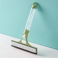 thumbnail image 4 of 3-in-1 Window Cleaning Tool with Built-in Spray Bottle - All Glass Surfaces Squeegee, Scraper & Scrubber for Windows, Cars, Showers & Mirrors (light green), 4 of 6