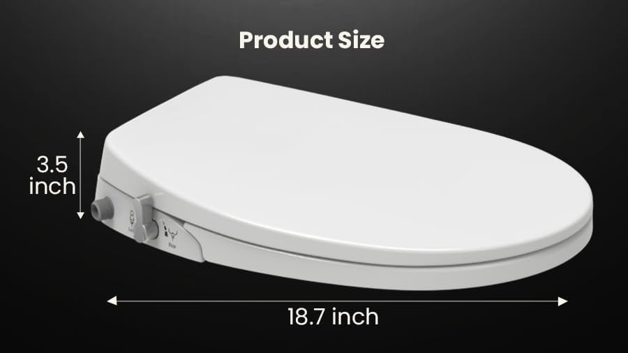Biogiene Toilet Bidet Seat Elongated Non Electric BG3100NEE