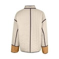 thumbnail image 6 of LEBONYARD Womens Jackets Lightweight,Women's Fashionable Round Neck Single Breasted Thickened Cotton Jacket with Warm and Plush Jacket Khaki S, 6 of 9