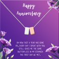 thumbnail image 2 of Anavia Happy Anniversary Gift Necklace,Wedding Anniversary Gift for Wife,Express Love Card Jewelry Gift-[Silver and Rose Gold Double Cube, Royal Purple Gift Card], 2 of 4