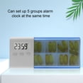 thumbnail image 5 of Pastillero separado a prueba de polvo, pastillero, caja, temporizador electrónico, reloj despertador Eccomum Gris, 5 of 5
